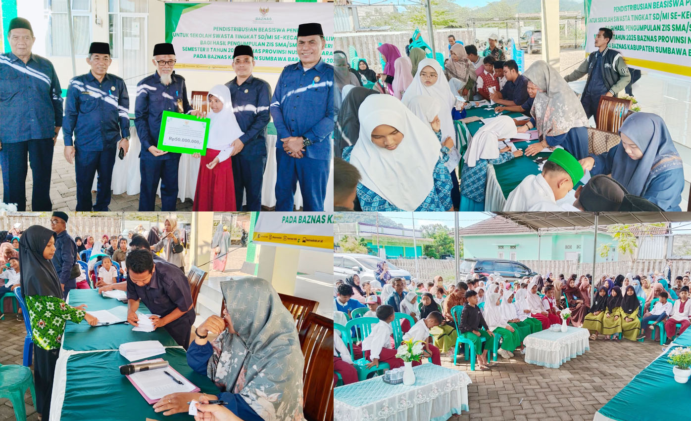 Pendistribusian Beasiswa Pendidikan Untuk Sekolah Swasta Tingkat SD/MI se-Kecamatan Taliwang Dana Bagi Hasil Pengumpulan ZIS SMA/SMK/SLB Negeri Semester II Tahun 2025